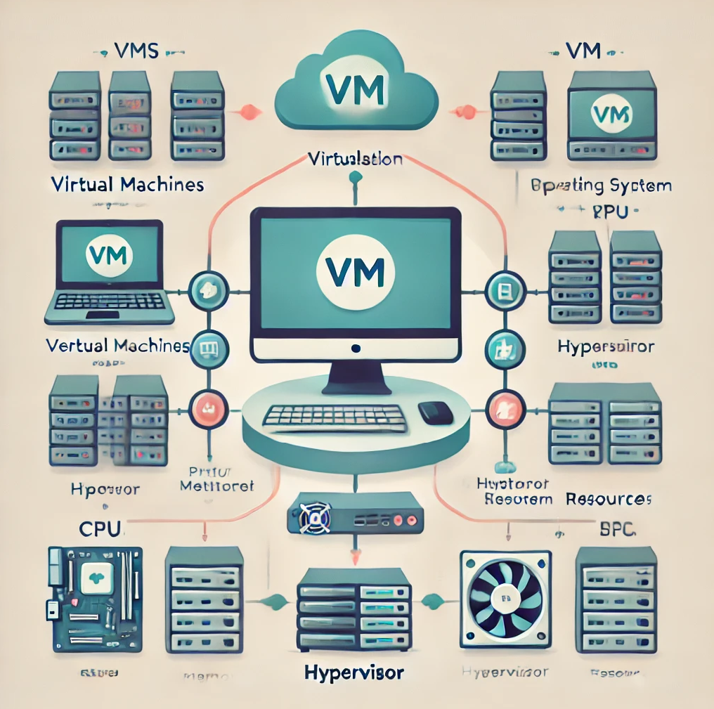 virtualization diagram made by chatgpt
